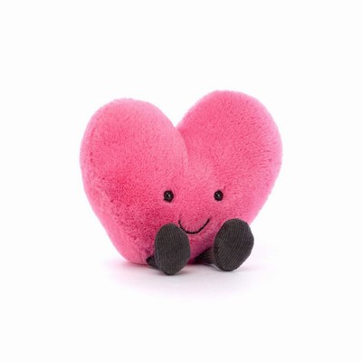 Jellycat Hot Pink Heart USA | 90736TSQI